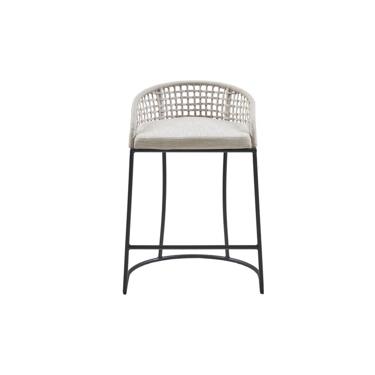 Woven Low Back Counter Stool Reviews Birch Lane